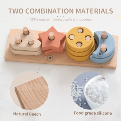 2023 New Arrival Wooden Sorting and Stacking Toys Kids Montessori Toys Preschool Learning Educational Toys for Baby Toddlers