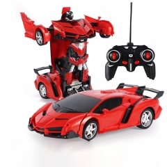 2.4G 2 in 1 Electric RC Car Transformation Robots Children Boys Toys