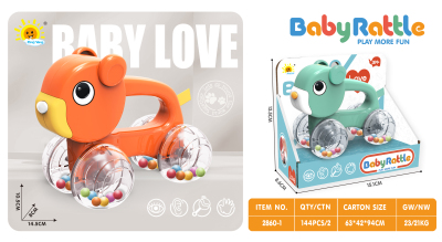 2 In1 Baby Rattle Toy Car