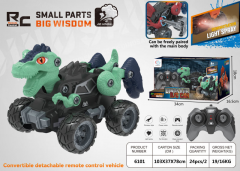 2.4ghz Remote Control 4wd Dinosaur Spraying Vehicle