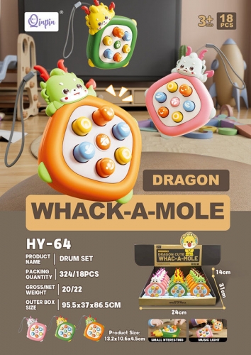 Dragon Plastic Whack A Mole Game Toy